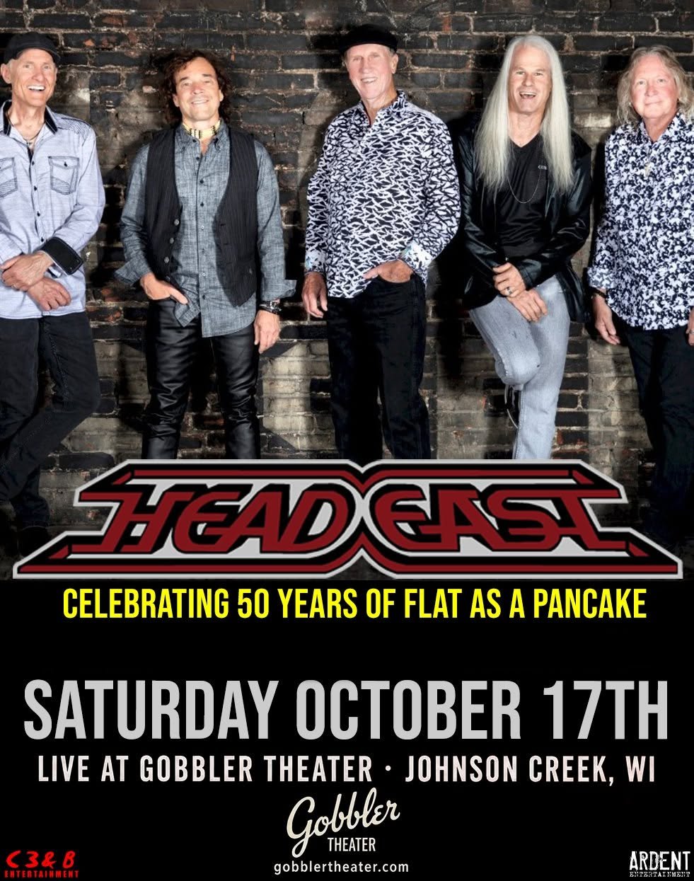 See Head East at the Gobbler Theater in Johnson Creek, WI on October 17, 2026