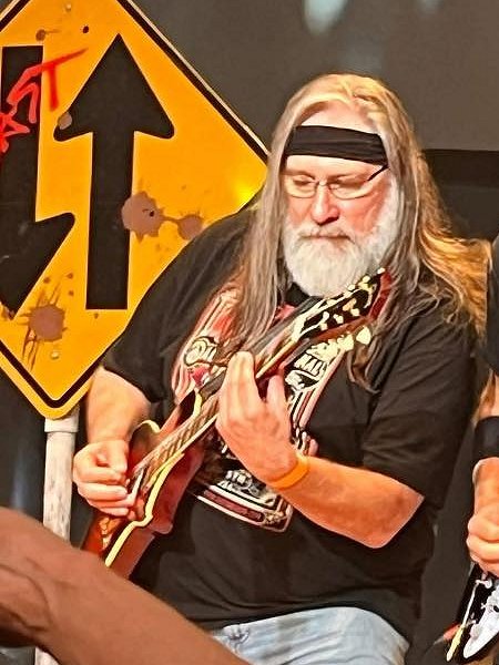 Ricky Lynn Gregg performing with Head East
at the Des Plaines Theatre on September 13, 2025. 
Photo by LaCretia Willett Gregg.