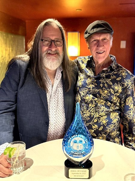 Ricky Lynn Gregg and Roger Boyd at the after the Illinois Rock & Roll Museum
Hall of Fame Induction Ceremony 
Rialto Square Theatre - Joliet, IL
Photo by LaCretia Willett Gregg