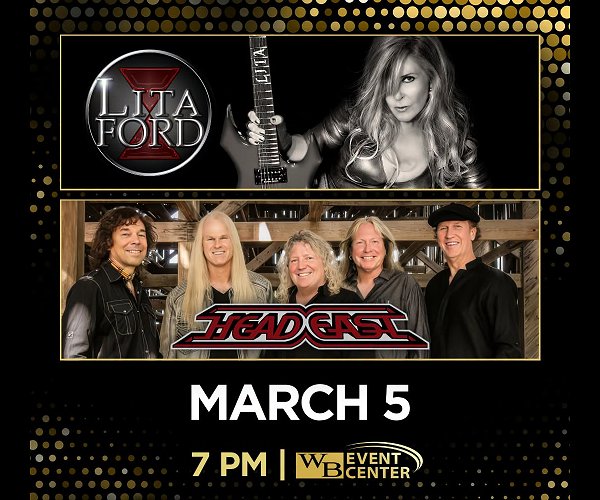 See Head East with Lita Ford at the Walker's Bluff Casino Event Center in Carterville, Illinois on March 5, 2027. See Head East with Lita Ford at the Walker's Bluff Casino Event Center in Carterville, Illinois on March 5, 2027.